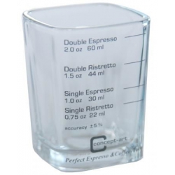 Szklana miarka do espresso