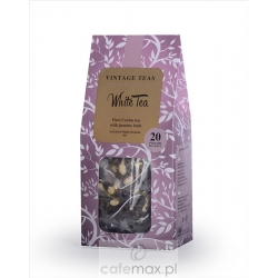 VINTAGE Biała z kwiatem jaśminu